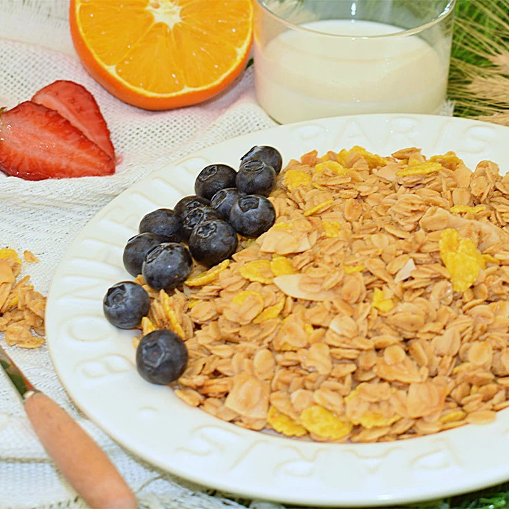 Posso adicionar nozes-pecã à granola de morango?